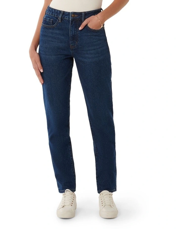 Niki Ankle Straight Leg Jeans in Blue