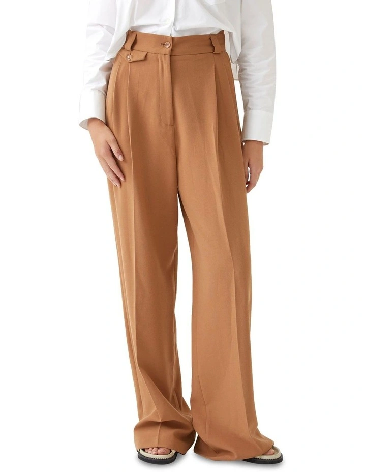 Nikita Stretch Wide Leg Pants in Camel