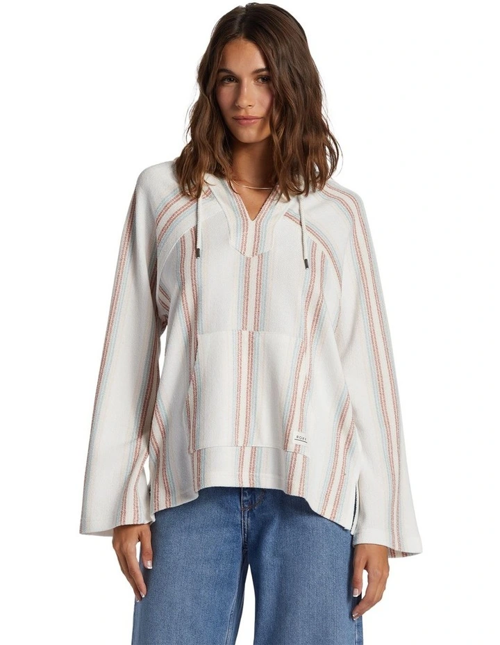 Wild And Free Poncho Style Hoodie in Ash Rose