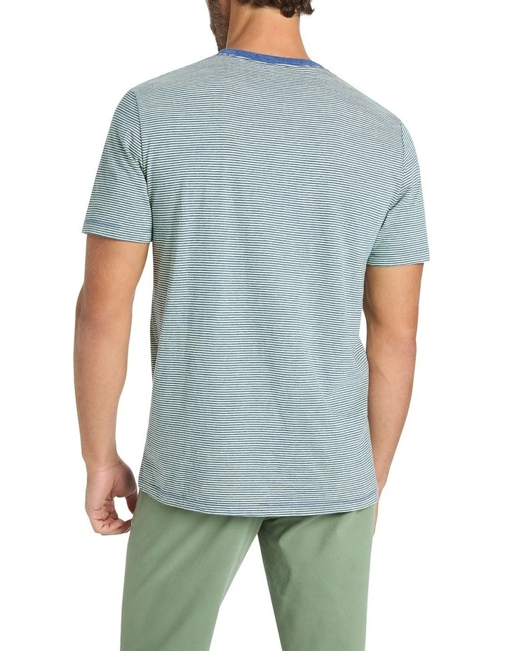 Ade Stripe Tee in Blue