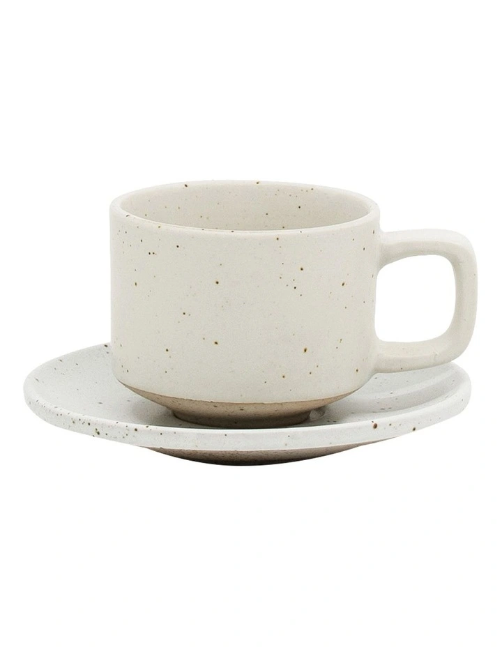 Claro Espresso Cup & Saucer 100ml/11cm White