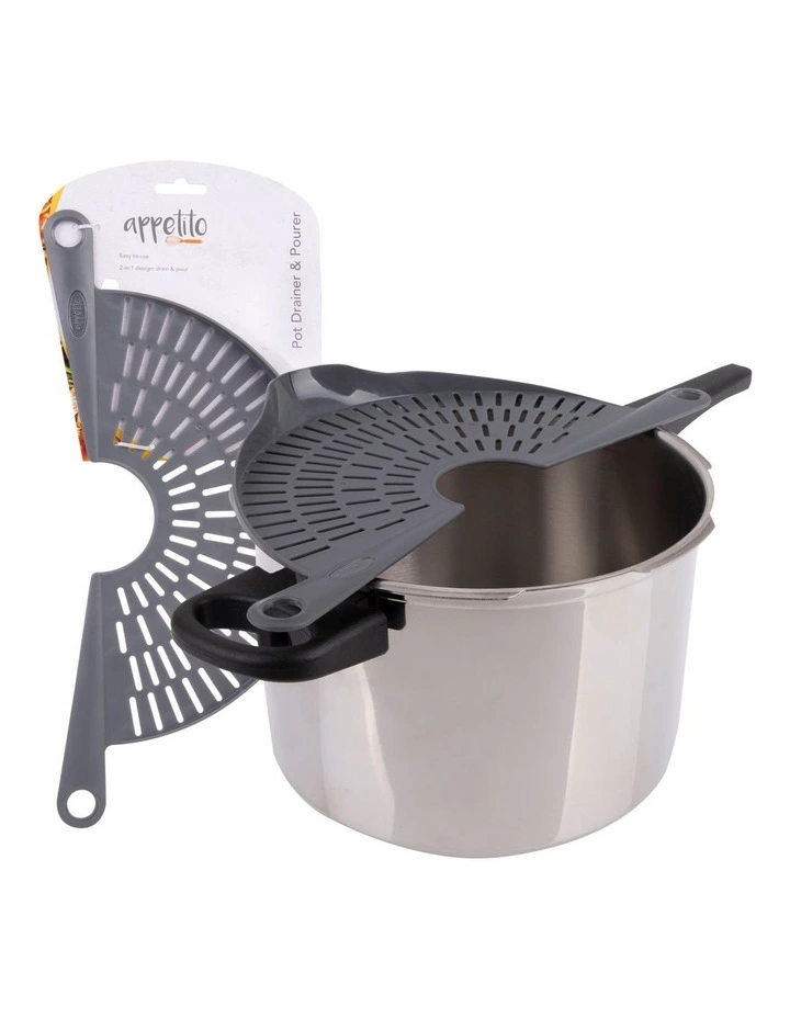 Pot Drainer & Pourer in Charcoal