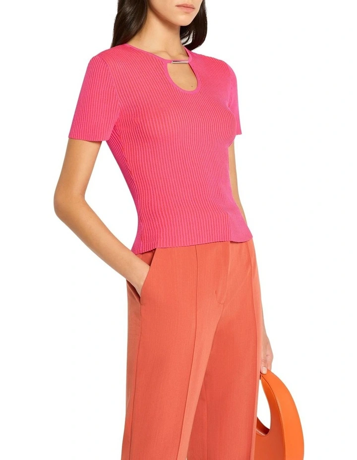 Sugar Pill Knit Top in Dawn Pink
