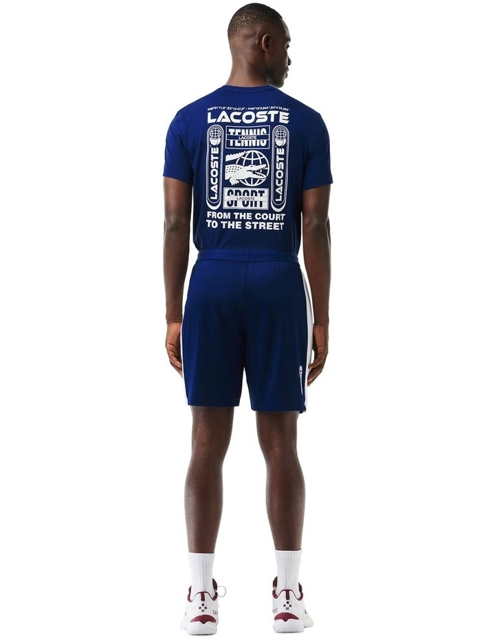 DM Tennis Shorts in Methylene/White