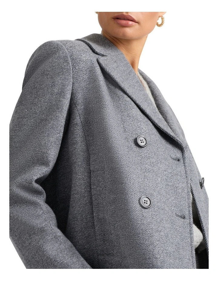 Orielia Wool Coat in Charcoal Marle