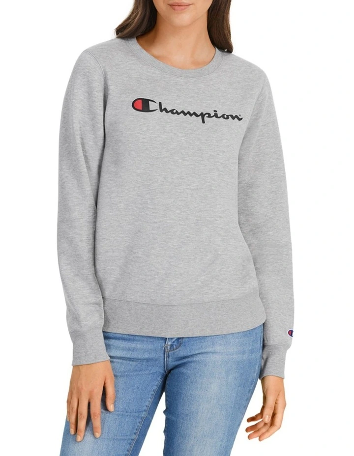 Script Crew Sweatshirt Oxford Heather