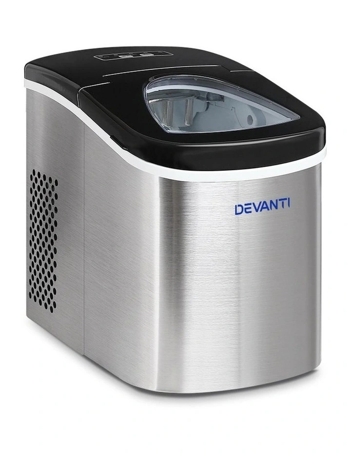 Devanti 2.4L Stainless Steel Portable Ice Cube Maker