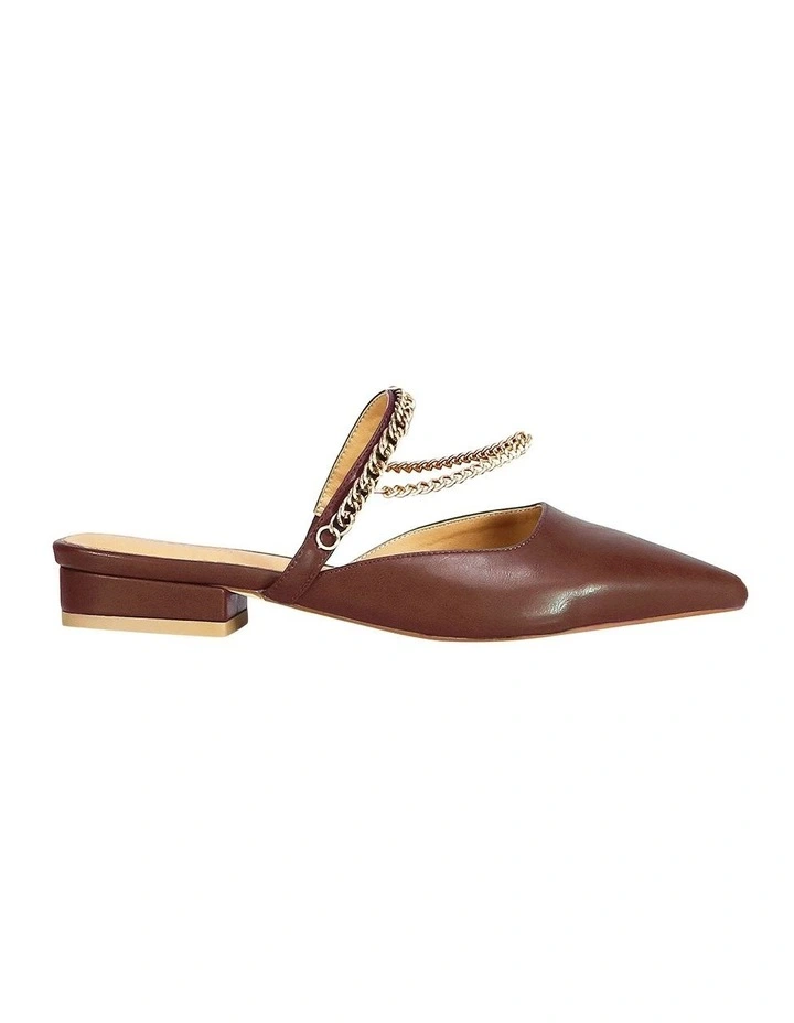 On The Go Leather Flat in Chocolate