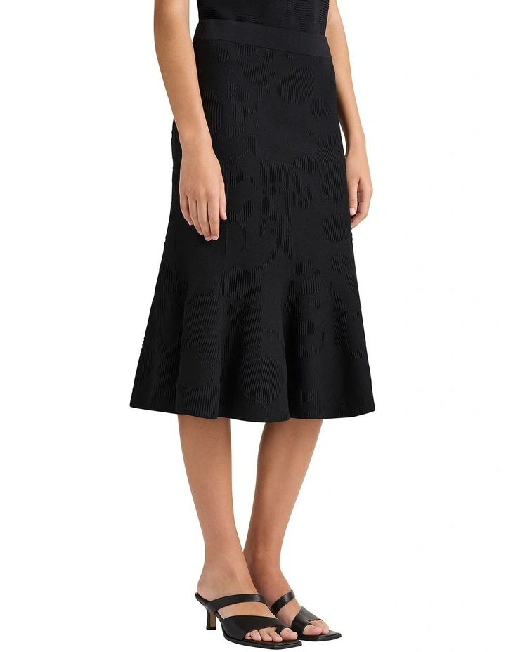 Marilyn Knit Skirt in Black