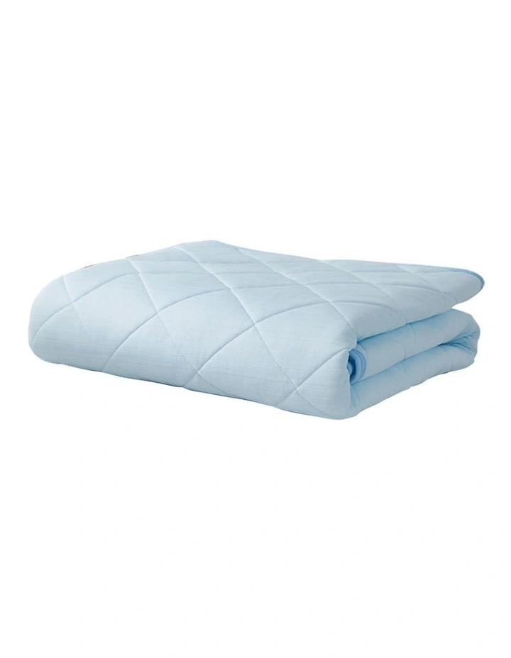 Mattress Protector Cool Topper Set With Pillow Case King in Blue