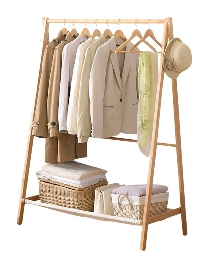 Wooden Clothes Rack 120cm in Natural