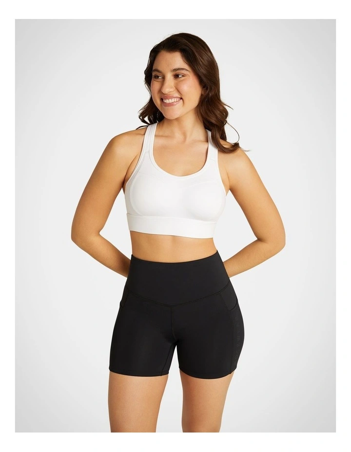 Olympia Moulded High Impact Sports Bra in White