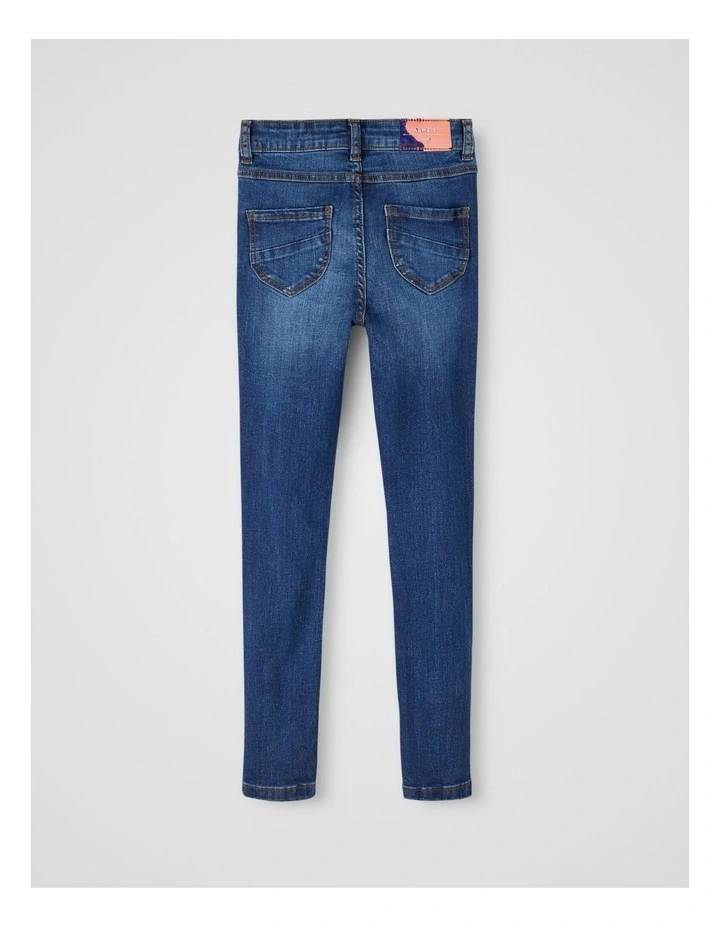 Polly High Waisted Jeans in Dark Blue Denim