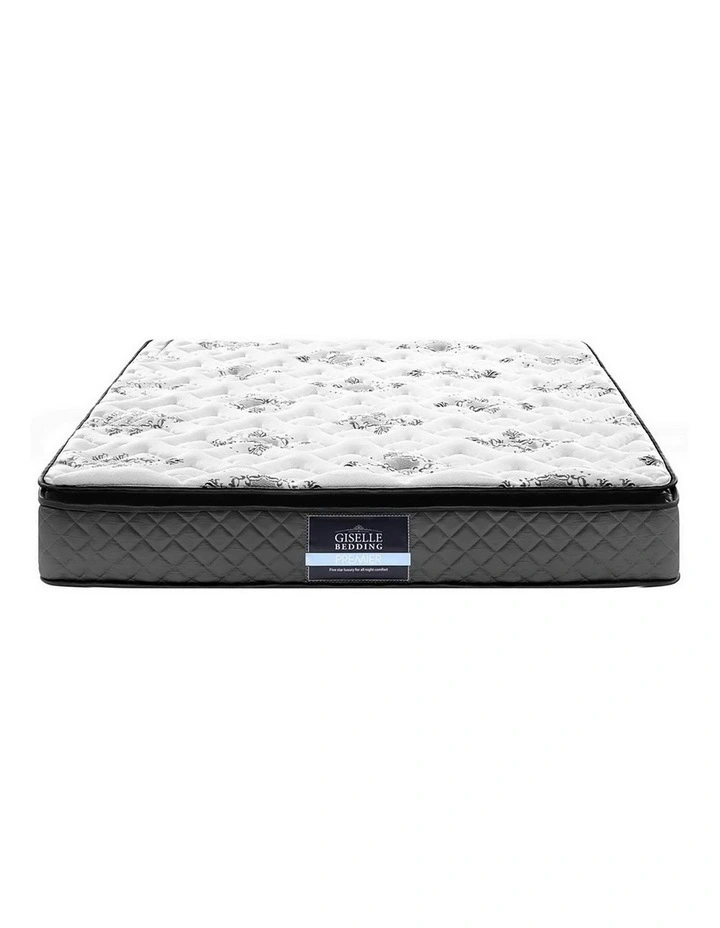 Bonnell Pillow Top Spring Foam King Size Mattress 24cm in White