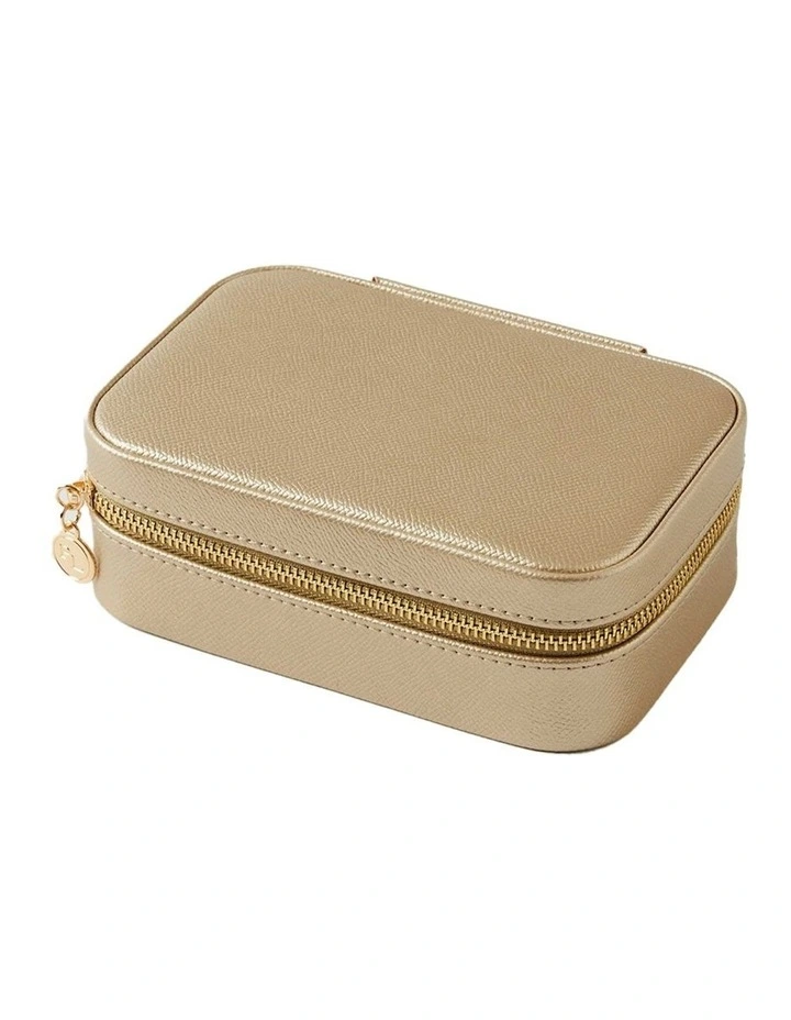 Calla Rectangular Jewellery Case in Gold