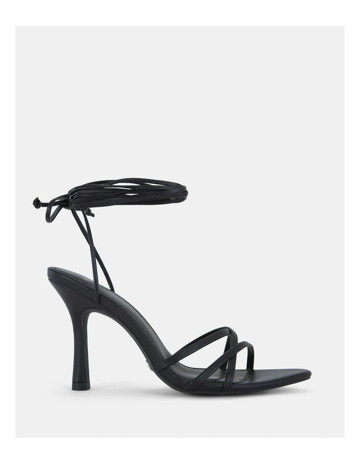 Yukio Lace Up Heels in Black