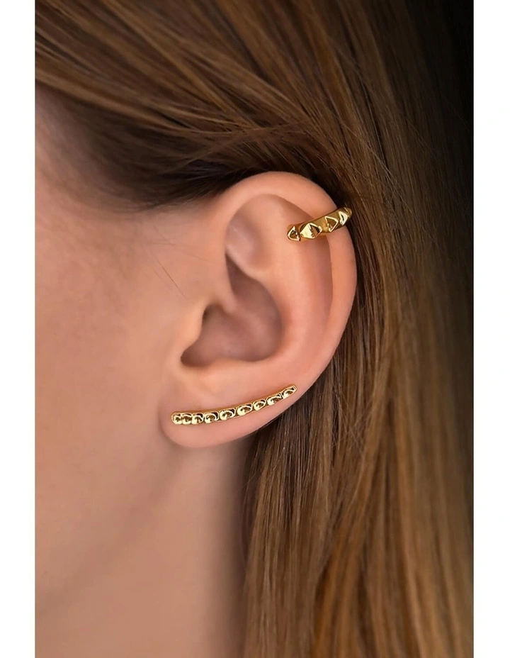 Honeycomb Ear Cuff in Gold