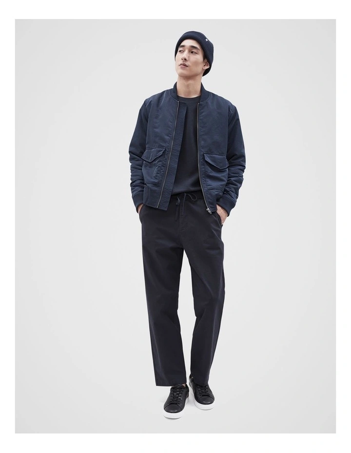 Relaxed Pull On Pant in Navy
