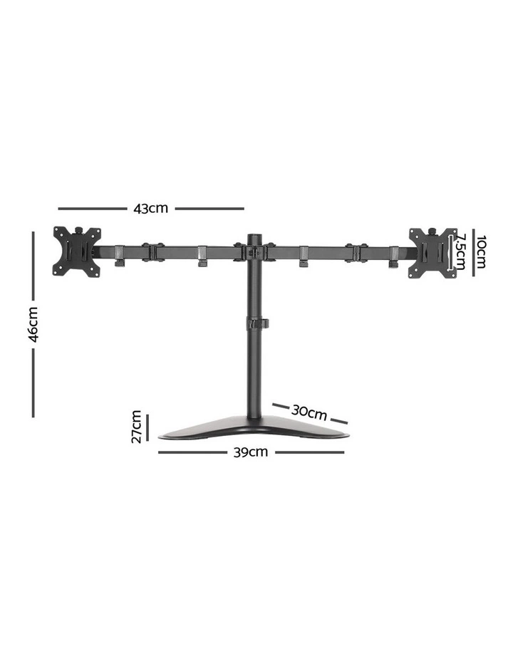Dual LED Monitor Arm Freestanding Stand