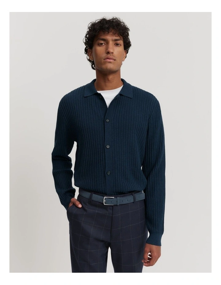 Textured Knit in Navy