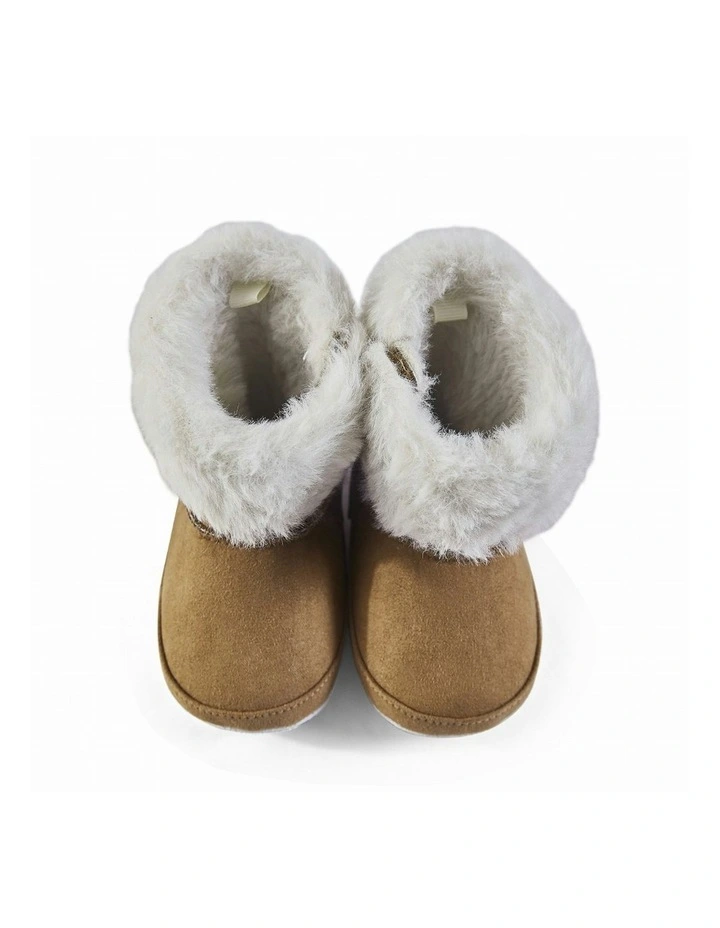 Faux Fur Lined Boot in Brown