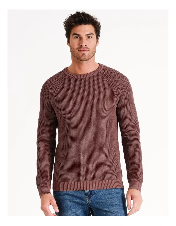 Falcon Fisherman Crew Knit in Mocha
