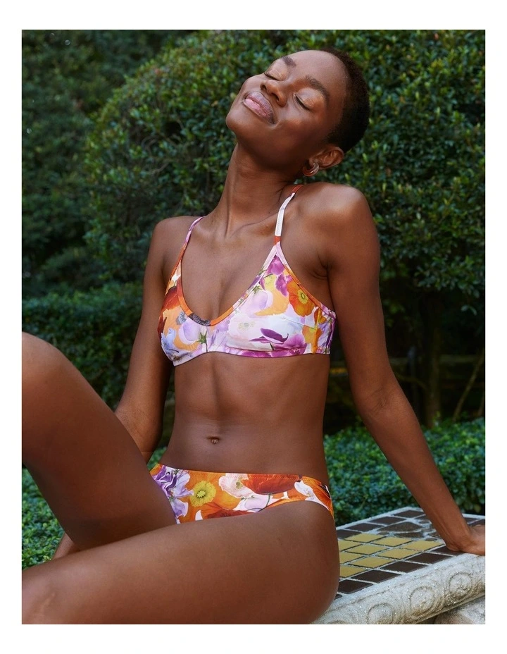 Voop Binding Bikini Top in Simply in Orange