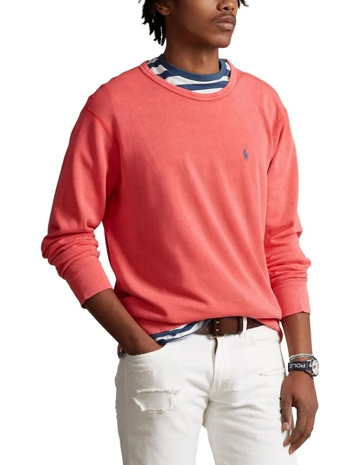 Spa Terry Sweatshirt in Coral