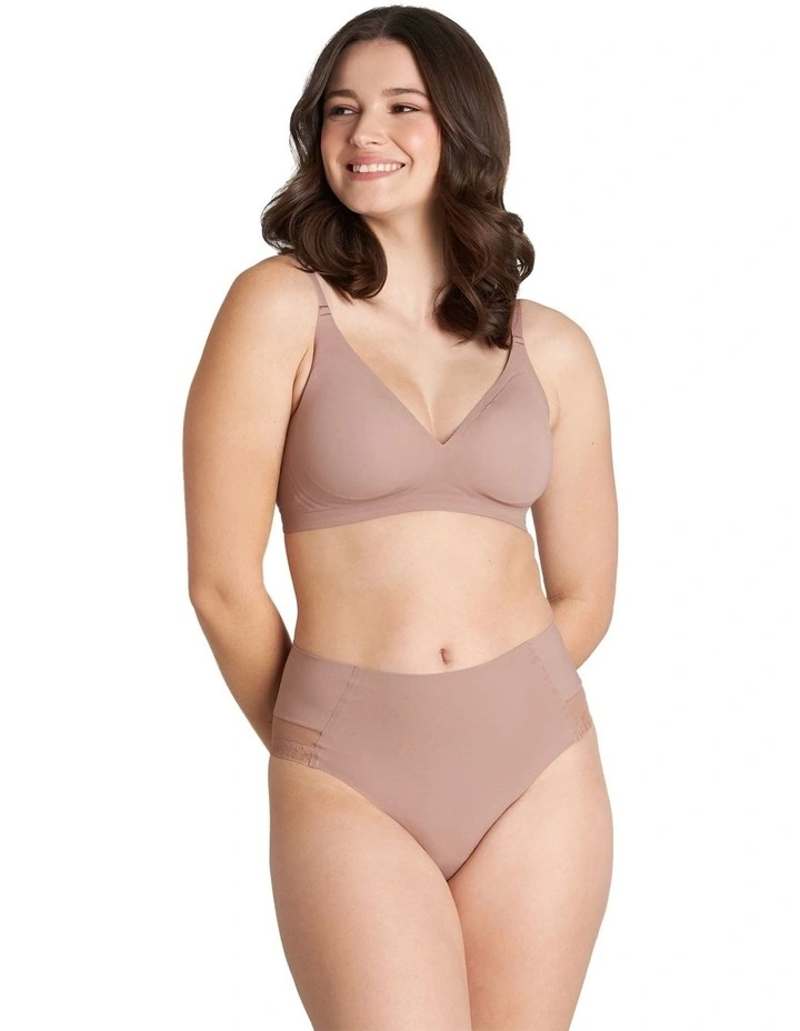 Comfit Collection Soft Cup Plunge Bra in Mocha