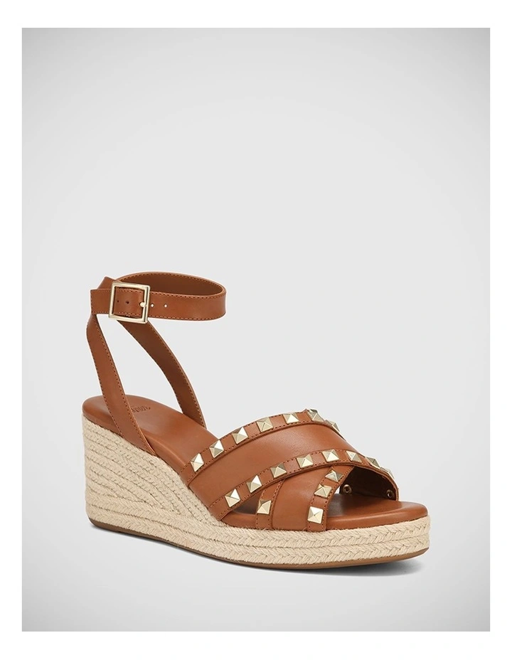 Narelle Leather Sandal in Cognac
