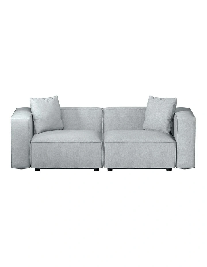 2-Seater Chaise Modular Sofa Set in Grey