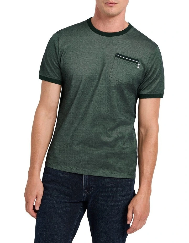 Declan Mercerised Tee in Jade