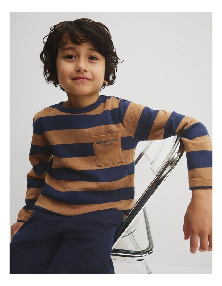 Pocket Pique T-shirt in Camel
