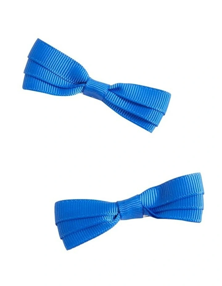 Grosgrain Bow Duck Clip in Royal Blue