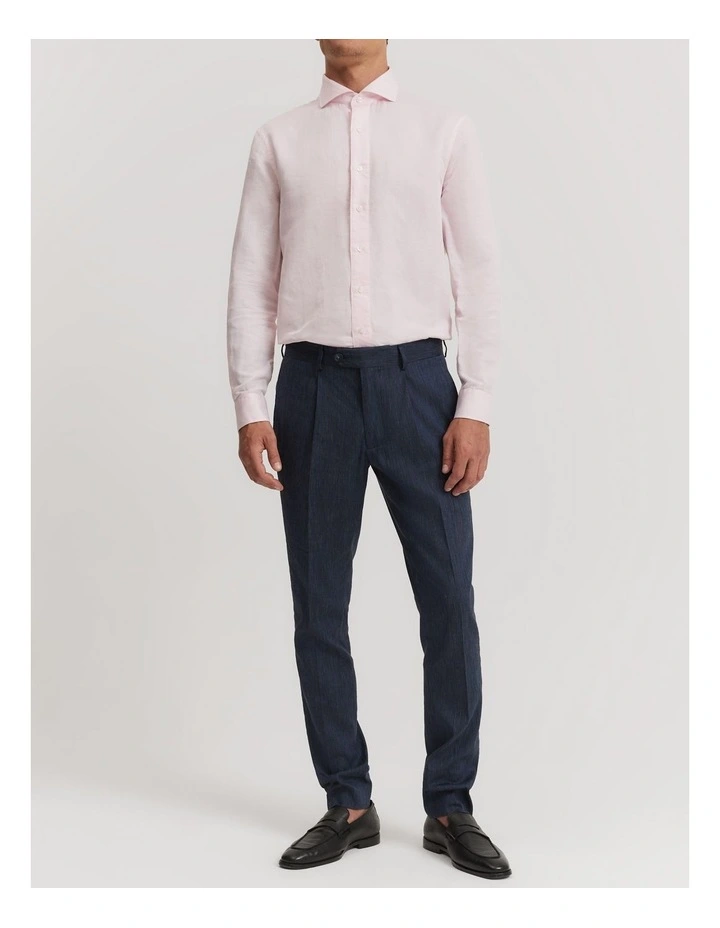 Stretch Mini Stripe Pant in Blue