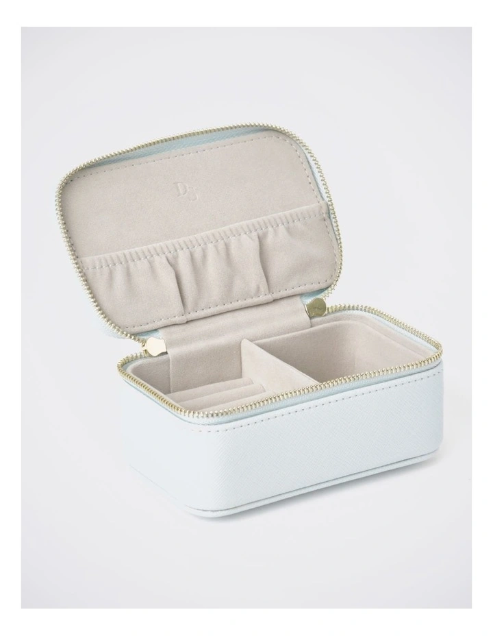Small Zip Around Jewellery Box in Mint