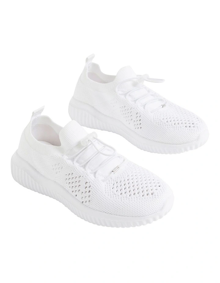 Knit Trainer in White