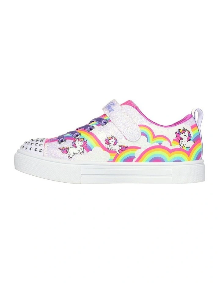 Twinkle Toes Sparks Jumpin Clouds Youth Sneakers in White