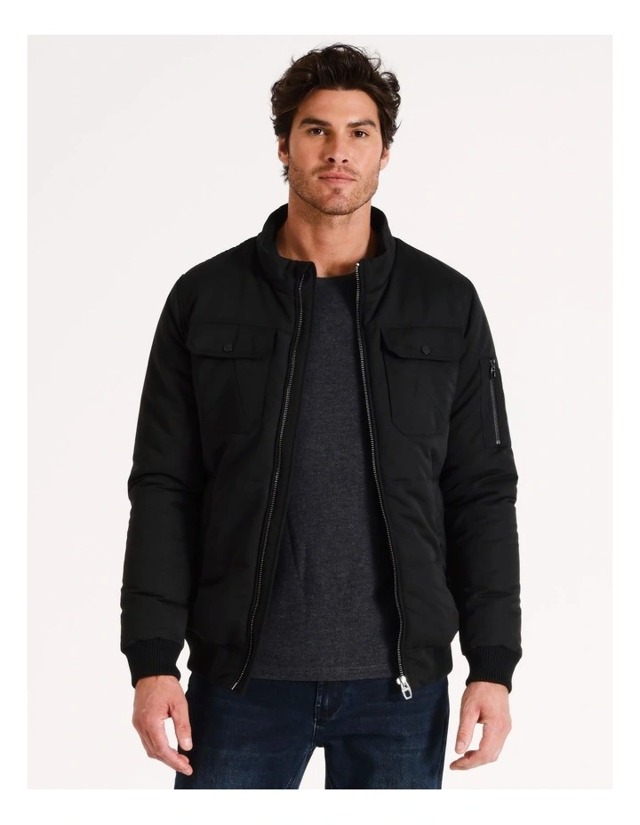 Marengo Reef Recycled Puffer Jacket in Black