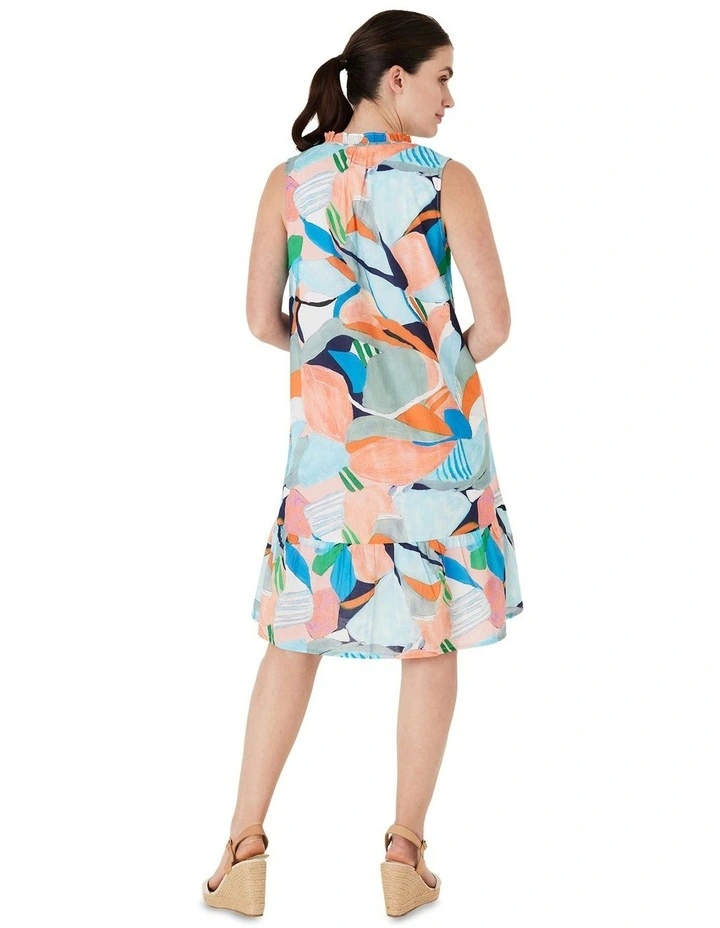 Tiered Dress in Pastel Print
