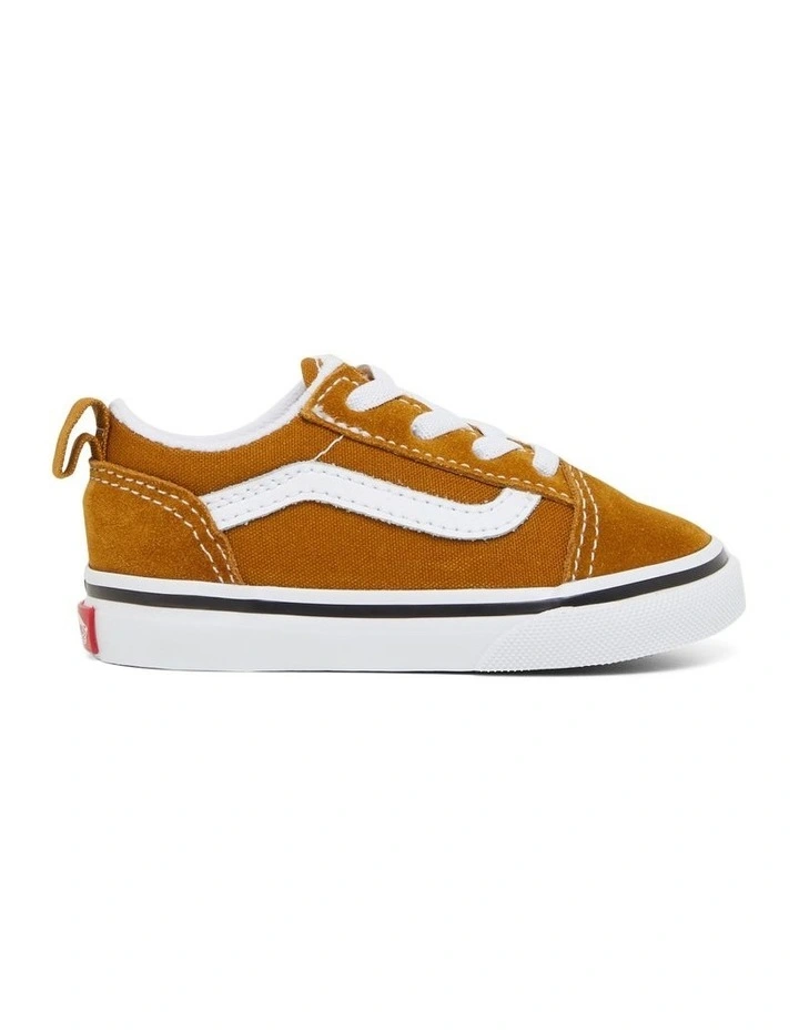Old Skool Elastic Lace Infant Sneakers in Brown