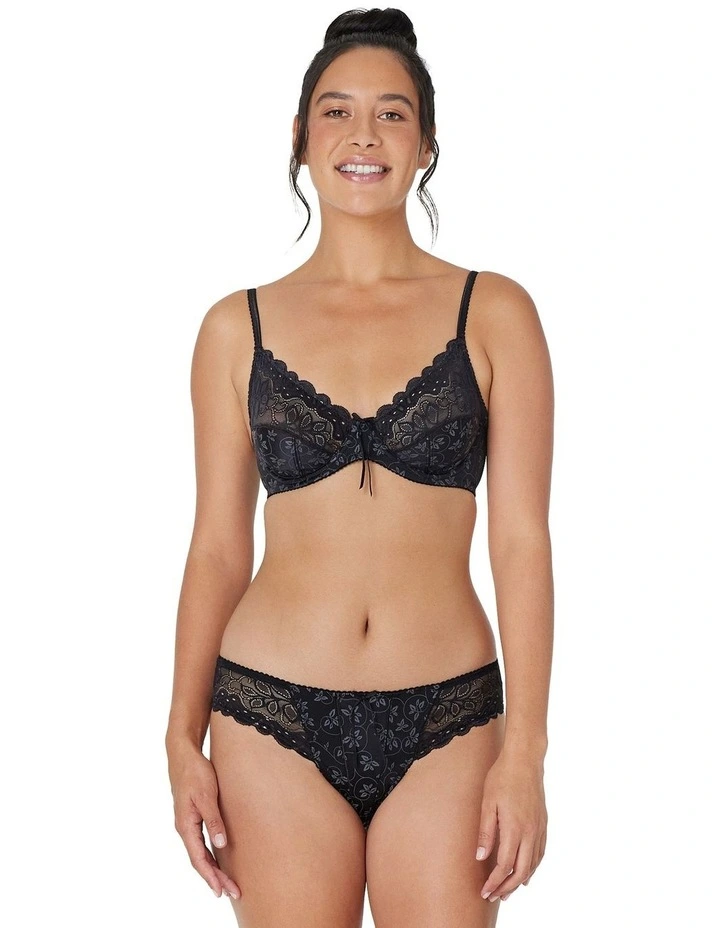 Yvette Underwire Bra in Black