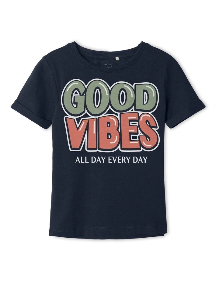 Vux Printed T-shirt in Dark Sapphire