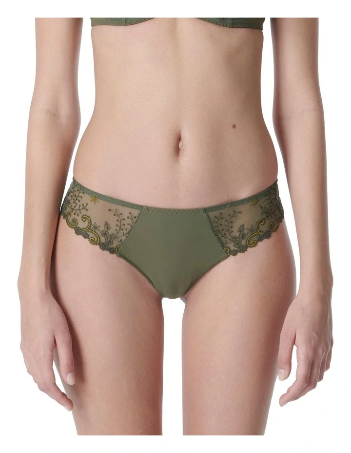 Delice Thong Brief in Green
