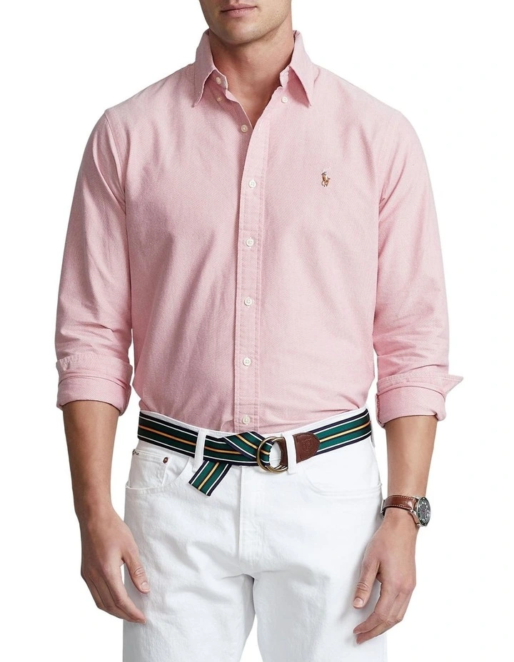 Slim Fit Oxford Shirt in Red