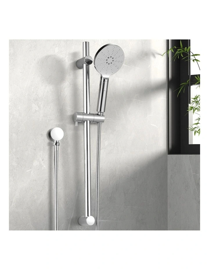 Wall Holder High Pressure Handheld Shower Head 4.7 in Silver