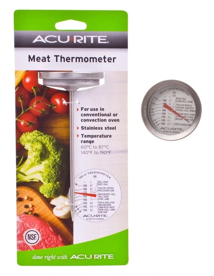 Dial Style Meat Thermometer in Silver