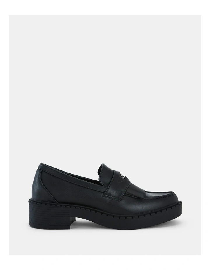 Cosenza Loafer Pumps in Black Smooth