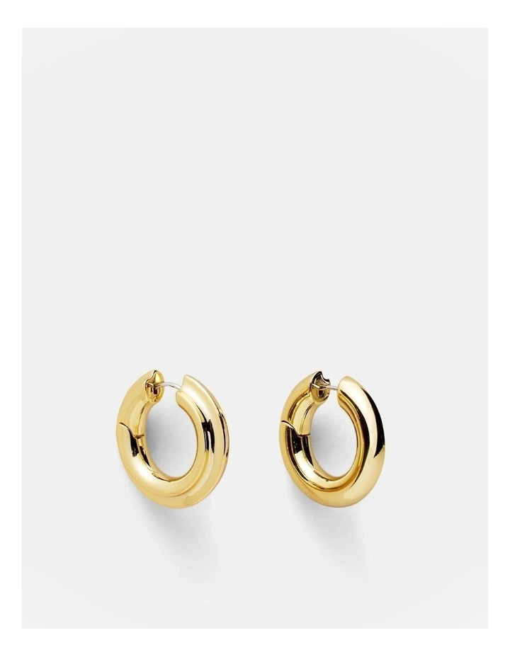 Lets Groove Large Hoop Earrings in Gold