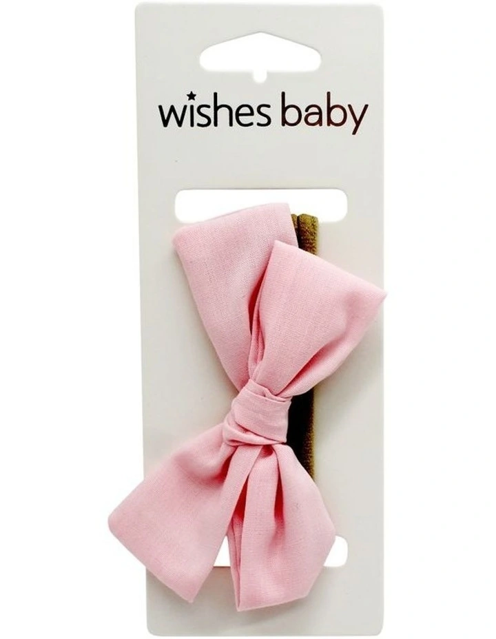 Basic Cotton Bow in Pink